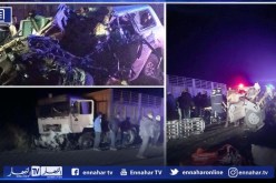 إليزي: هلاك 4 أشخاص  في إصطدام شاحنة نصف مقطورة بسيارة إسعاف وجمل بالدبداب