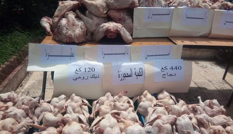 وهران: إحباط تسويق أكثر من 5 قناطير لحوم بيضاء فاسدة ببطيوة