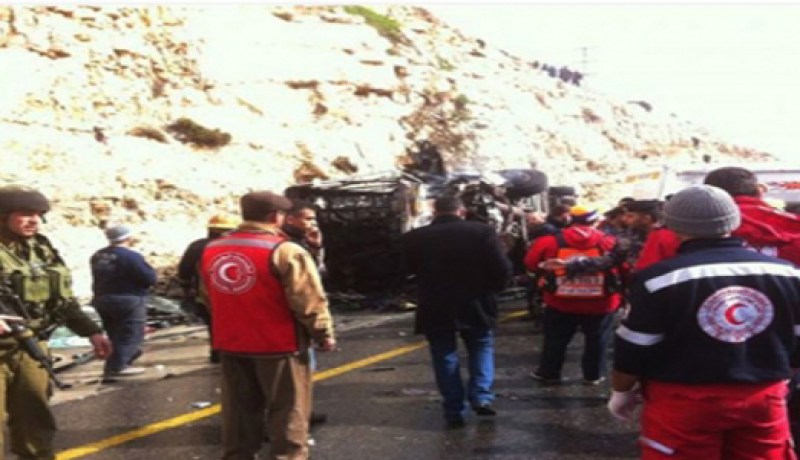 مصرع عشرة أطفال فلسطينيين في حادث سير في الضفة الغربية