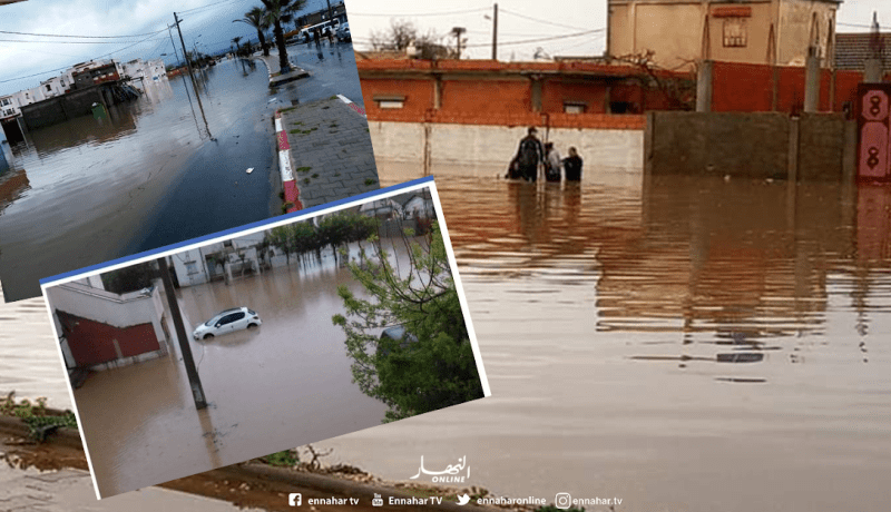 بالصور..انقاذ عائلات حاصرتها الفيضانات بالطارف