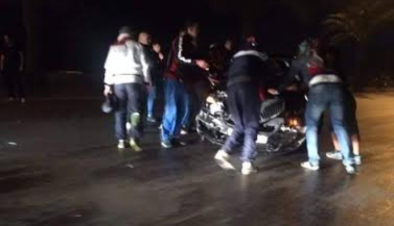 حادث مرور في إحتفالات أنصار المولودية بسعيد حمدين