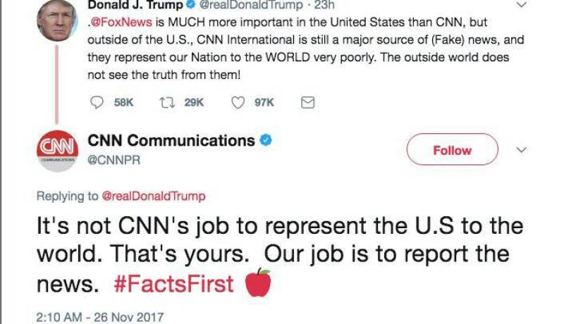 حرب على التويتر بين ترامب و CNN