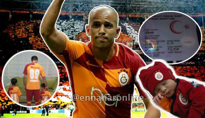 بالصور.. مشجع غلطة سراي يسمي إبنه “فيغولي” تيمنا بالجزائري