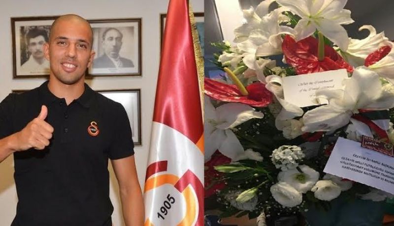 باقة ورد من القنصل العام الجزائري باسطنبول ترحيبا بفيغولي