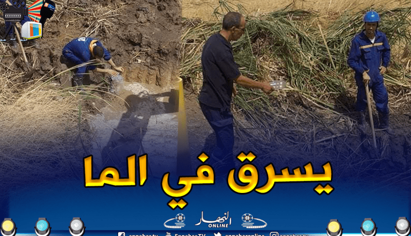 بالصور.. فلاح بالبرج يسقي محاصيله من مياه مخصصة للمواطنين