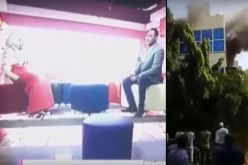 بالفيديو.. اندلاع حريق بقناة سودانية على الهواء مباشرة