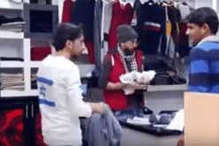 شاهد ردة فعل الفلسطنيين عند رؤية قمصان تحمل علم إسرائيل للبيع