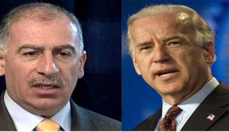 نائب الرئيس الامريكي يبحث مع رئيس البرلمان العراقي سبل حل الازمة السياسية في العراق