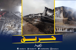 الجلفة: حريق مهول يأتي على 4 مستودعات و يُهلك 2400 دجاجة بسيدي لعجال