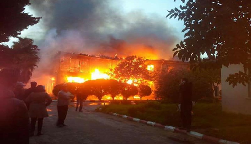 حريق في الإقامة الجامعية للبنات ببن عكنون