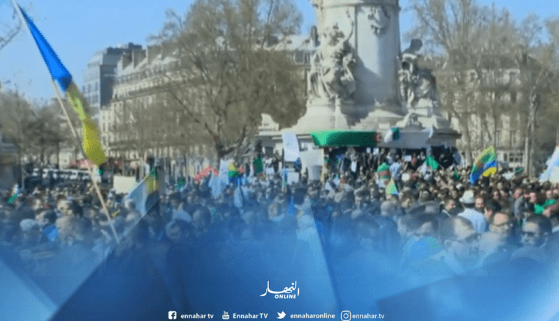 الجالية الجزائرية بفرنسا في مسيرات سلمية دعما للحراك الشعبي