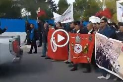 أعوان الشرطة يتظاهرون من أجل تحسين أوضاعهم في تونس