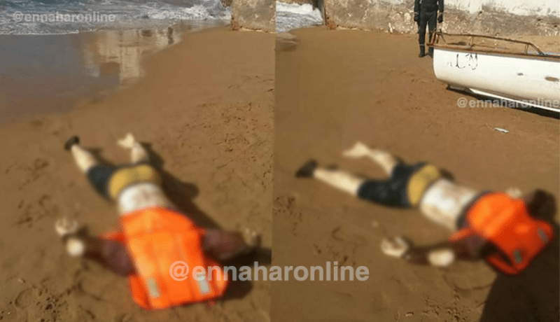 أمواج البحر تلفظ جثة حراڤ بعين تموشنت
