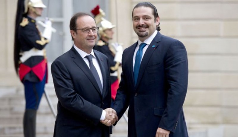هولاند يبحث مع الحريري الأوضاع في لبنان وملف اللاجئين السوريين