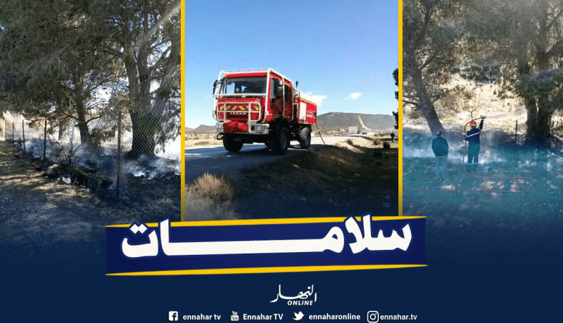 بالصور.. نشوب حريق داخل مقبرة بتبسة