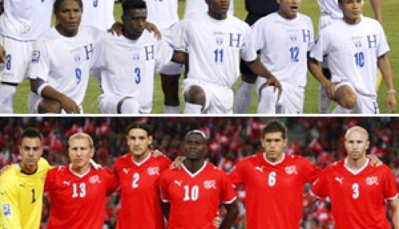 مونديال 2010:التشكيلتان الرسميتان للهندوراس و سويسرا