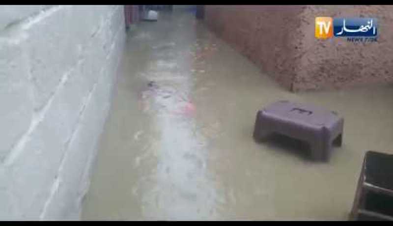 شاهد.. فيضانات تغرق منازل بأكملها في البليدة