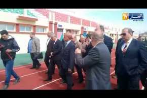 محمد حطاب رفقة  زوخ في زيارة تفقدية لملعب ألعاب القوى ببرج الكيفان