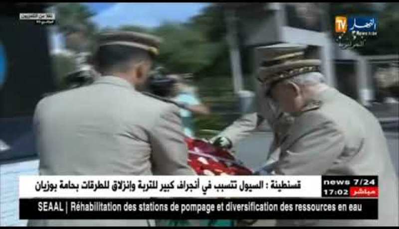 الفريق قايد صالح يشرف على مراسيم تنصيب اللواء سعيد شنقريحة قائدا للقوات البحرية