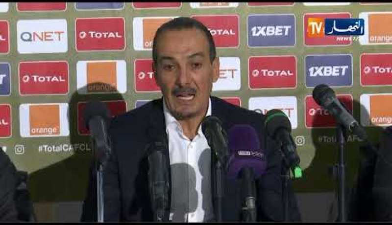ندوة صحفية لمدرب شبيبة الساورة نبيل نغيز عقب التعادل أمام الأهلي المصري