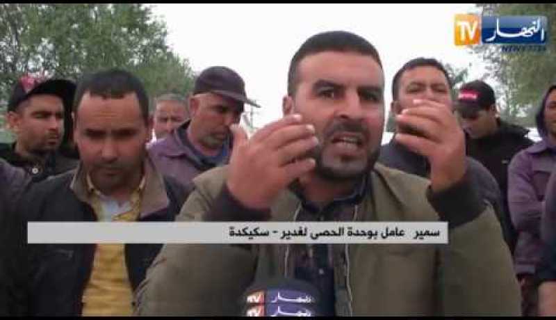 سكيكدة: عمال وحدة الحصى بالغدير يضربون عن العمل