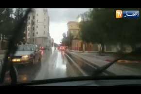 مشاهد رائعة لتساقط كبير لحبات البرد بولاية سيدي بلعباس