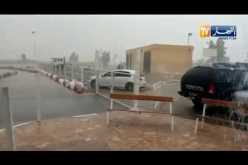 أمطارغزيرة مصحوبة بحبات بالبَرد بالأغواط