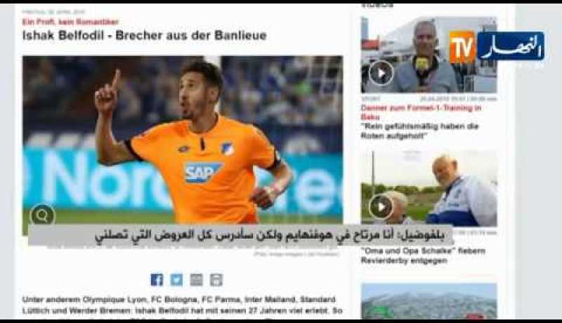 بلفوضيل: أنا مرتاح في هوفنهايم ولكن سأدرس كل العروض التي تصلني