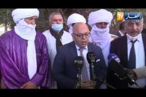 الامين العام لوزارة المجاهدين في زيارة لبعض مجاهدي ولاية تمنراست وزيارة لموقع التدريب بتهارت