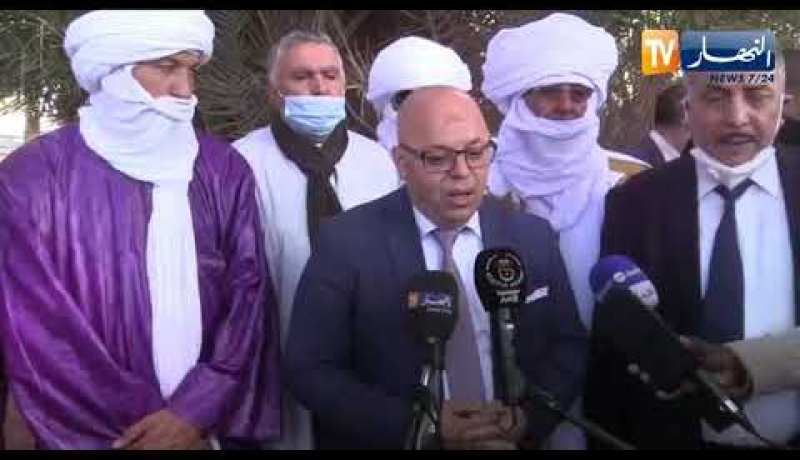 الامين العام لوزارة المجاهدين في زيارة لبعض مجاهدي ولاية تمنراست وزيارة لموقع التدريب بتهارت