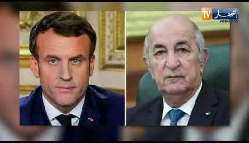 رئيس الجمهورية عبد المجيد تبون يتلقى مكالمة هاتفية من الرئيس الفرنسي