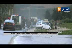 الطارف: إنقاذ 5 عائلات بعد أن جرفتها سيول الأمطار بالطريق الوطني رقم 82