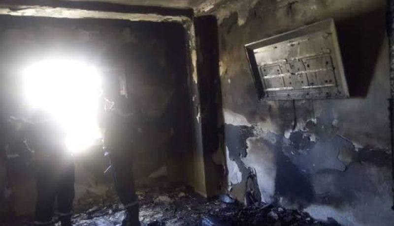 حريق يلتهم بيتا بالكامل بحي كاسطرو في غليزان