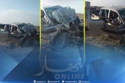 وفاة 26 شخصا وجرح 970 آخرين في 822 حادث مرور خلال أسبوع
