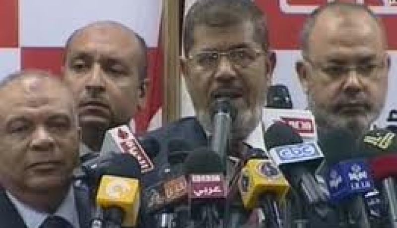 مرسي يعلن فوزه بالانتخابات الرئاسة  في مصر