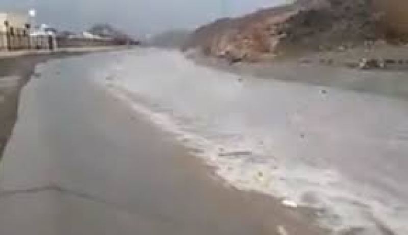 الطريق سيدي بختي عين الكرمة مغلق أمام حركة المرور بسبب الأمطار