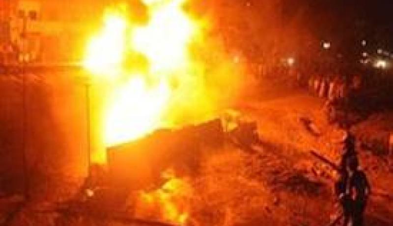 مجهولون يشعلون النار في سيارة رئاسة الجمهورية بقليوب