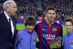تكريم برشلونة لميسى الهداف التاريخى للدورى الإسبانى