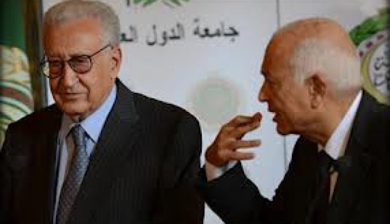 العربي يلتقي الابراهيمي بمقر الجامعة العربية