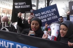 إحتجاجات أمام البيت الأبيض على خلفية قرار ترامب بمنع المسلمين من دخول أمريكا