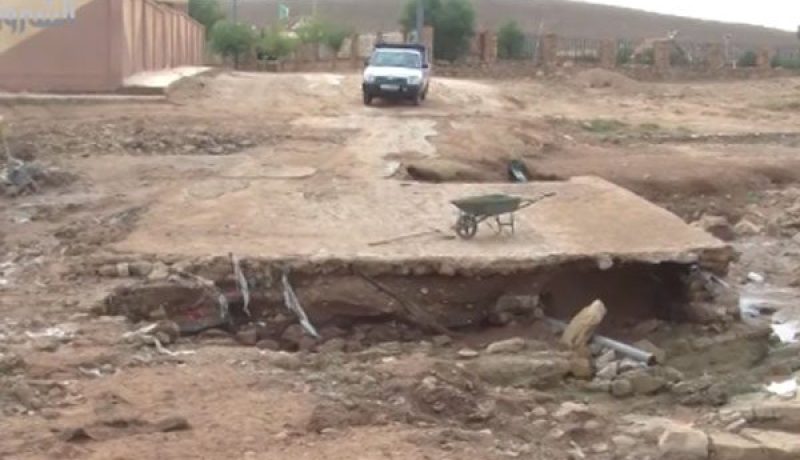تضرّر منشآت فنية بالبيض جراء الأمطار الغزيرة الأخيرة