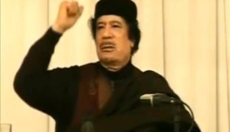 القذافي يحذر من فوضى في المنطقة تصل الى اسرائيل اذا سيطرت القاعدة على ليبيا