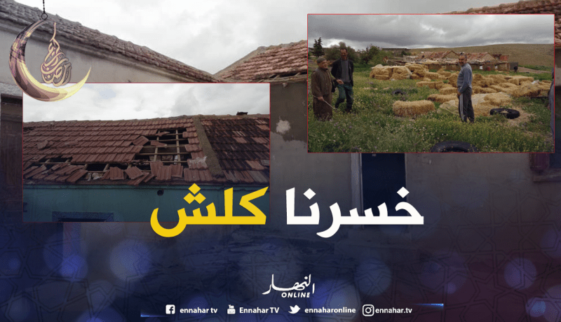 بالصور.. أضرار وخسائر تكبّدها الفلاحون ببئر العرش والبلاعة في سطيف