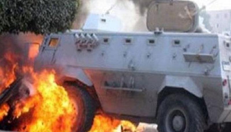 إصابة شرطييَن مصريين إثرتفجير مدرعة بالعريش