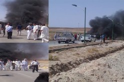 سكان بلدية البيضاء يحتجون بحرق العجلات المطاطية في الأغواط