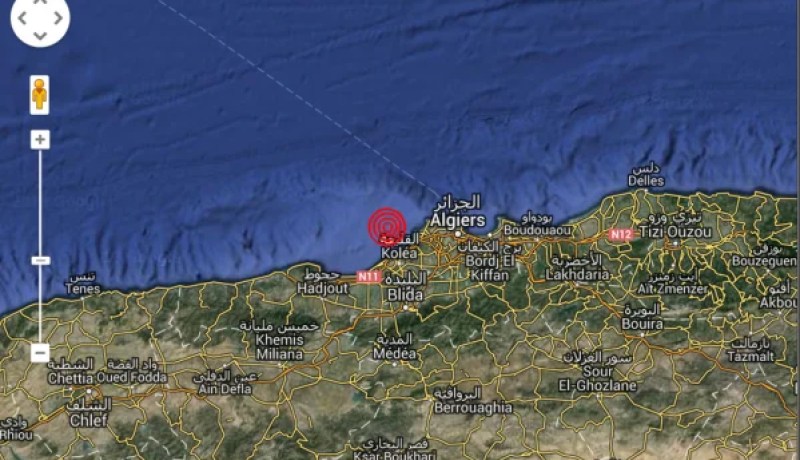 هزة أرضية بقوة 3.2 في تيبازة