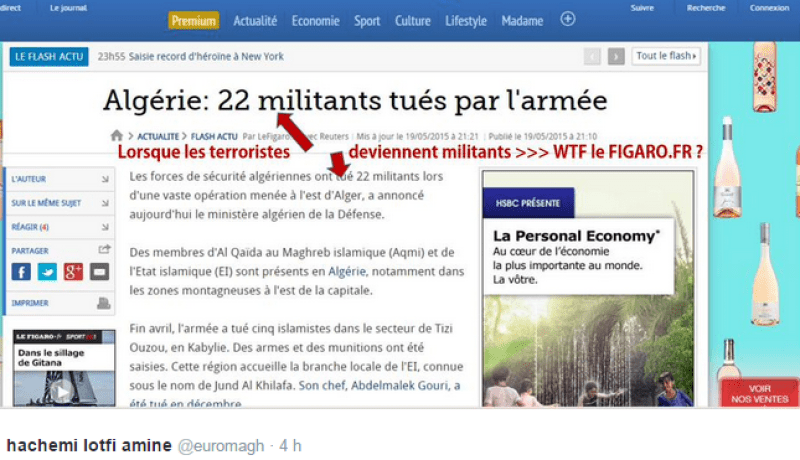 الصحافة الفرنسية تصف الإرهابيين المقضى عليهم في الجزائر بالمناضلين