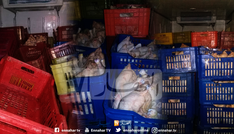 حجز 8 قناطير من الدجاج في العاصمة