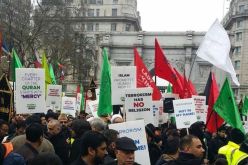 بالصور مئات المسلمين يتظاهرون ضد الإرهاب في لندن