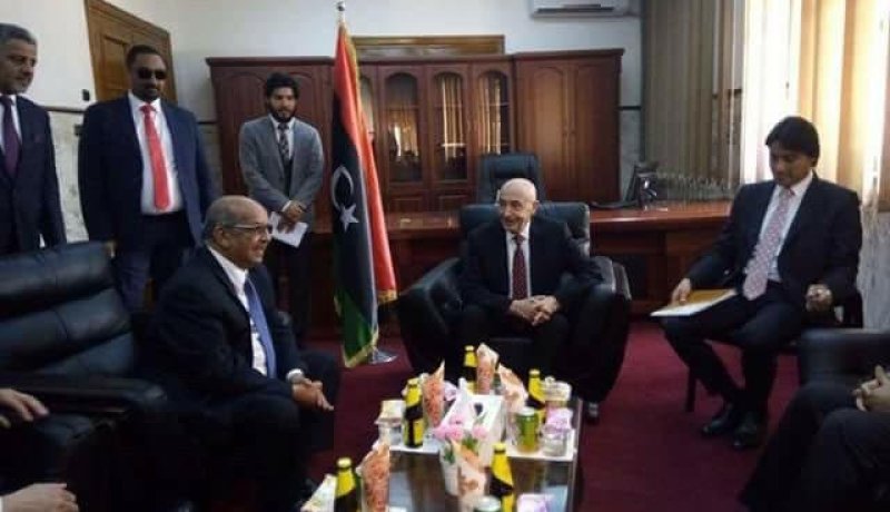 مساهل يلتقي رئيس مجلس النواب الليبي بمدينة البيضاء
